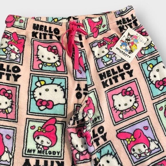Hello Kitty Sanrio Melody Panels Fuzzy Soft Touch Pajama Pants Womens size XL - Picture 4 of 9